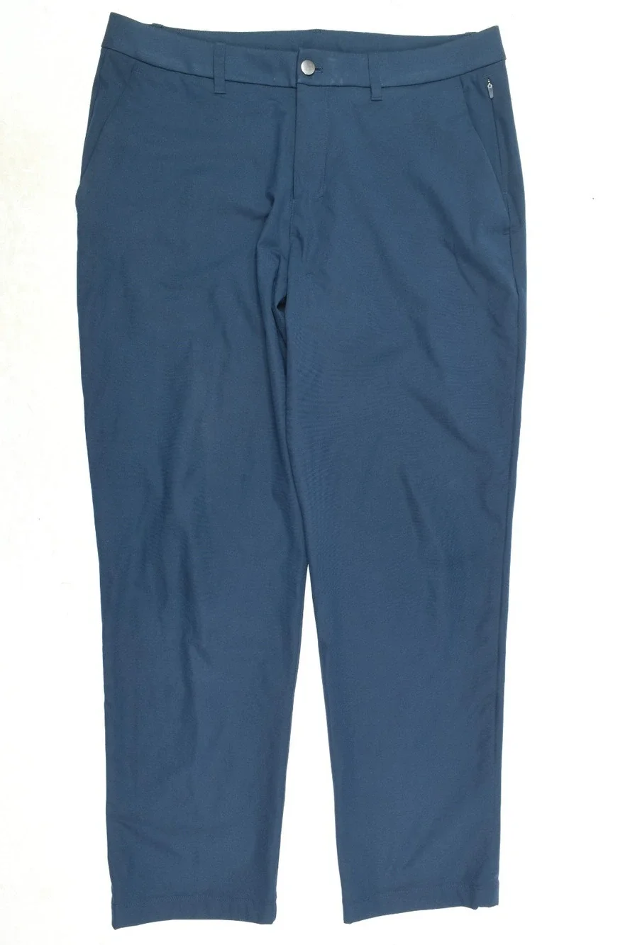 Lululemon ABC Chino Pants Mens 36 Blue Relaxed Fit Stretch Comfort Casual